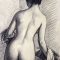 04.Vincenzo Vinciguerra, Nudo di schiena, 50x35 cm, disegno a carboncino, 1980