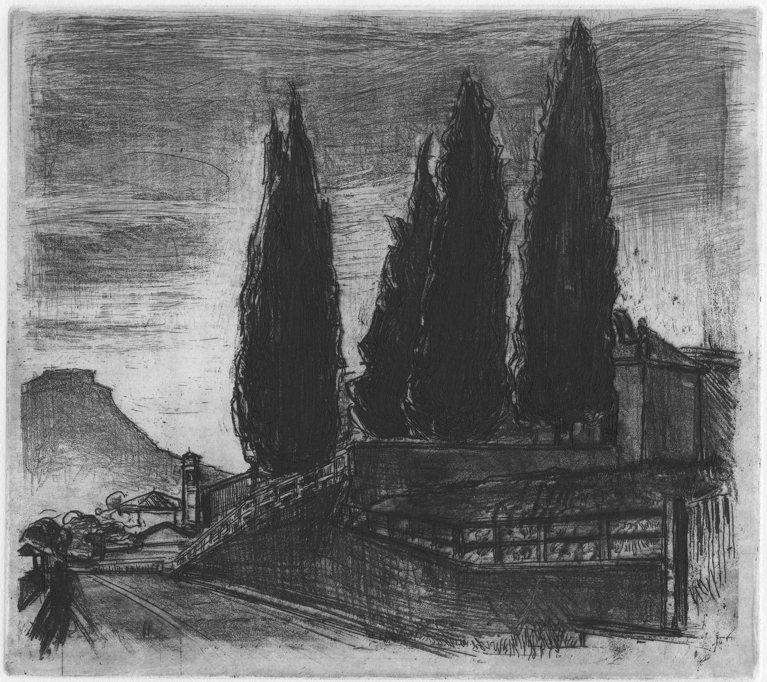 4_Bruno Zoppetti_Paesaggio con cipressi_ Sellere_2019