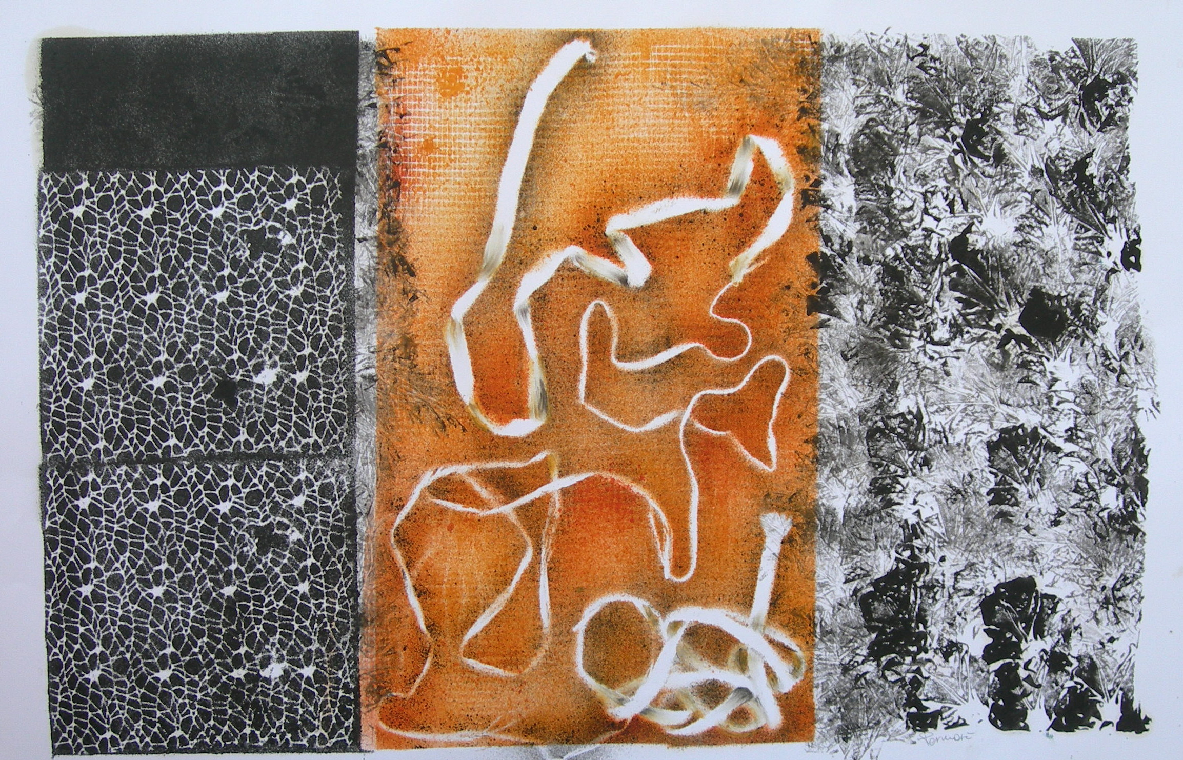 7) Senza titolo, cm.70x100, tecn.m. su carta, 2020