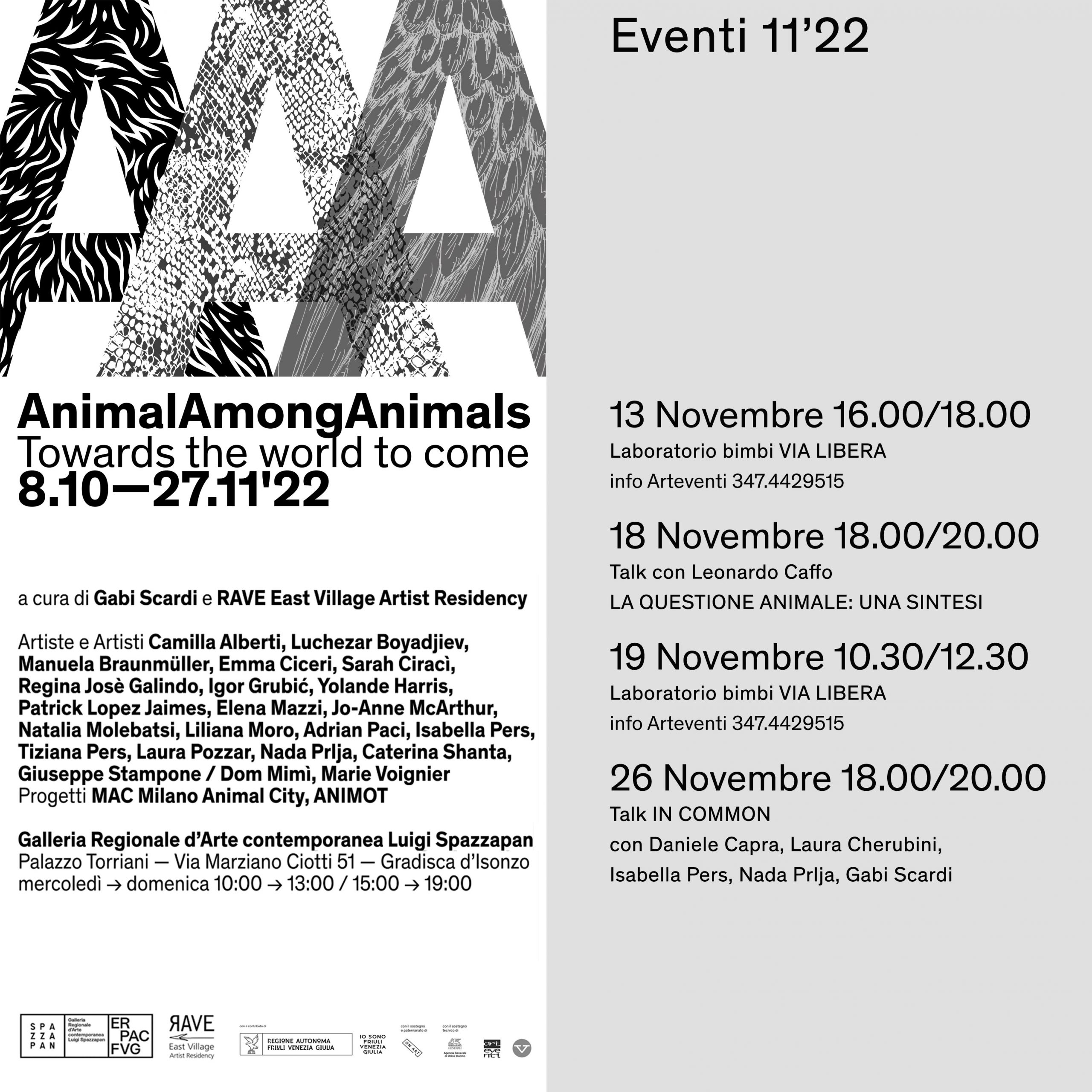 AAA AnimalAmongAnimal_calendario _dal 13 novembre 2022