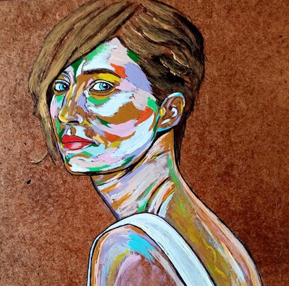 Alba 2019 acrilici gesso sabbia e tempera su legno 30x40