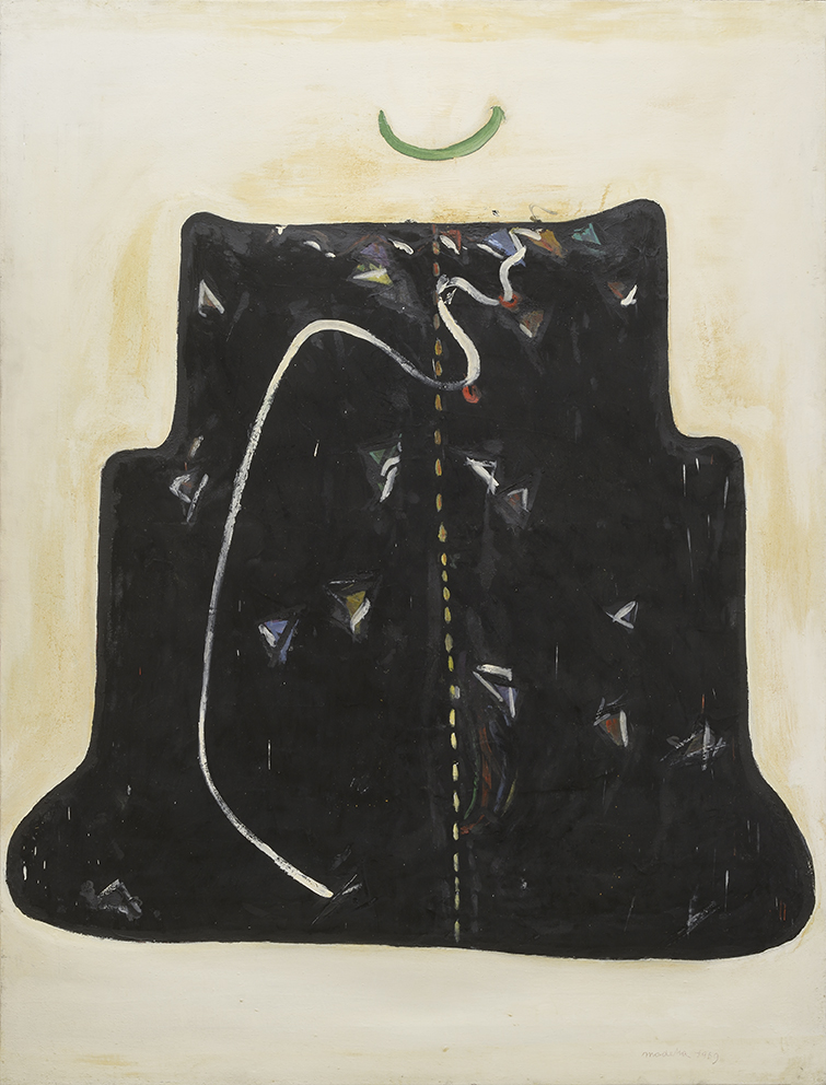 Gianni Madella, Trono, 1969, olio su tela, 170 x 130 cm.Foto Paolo Vandrasch