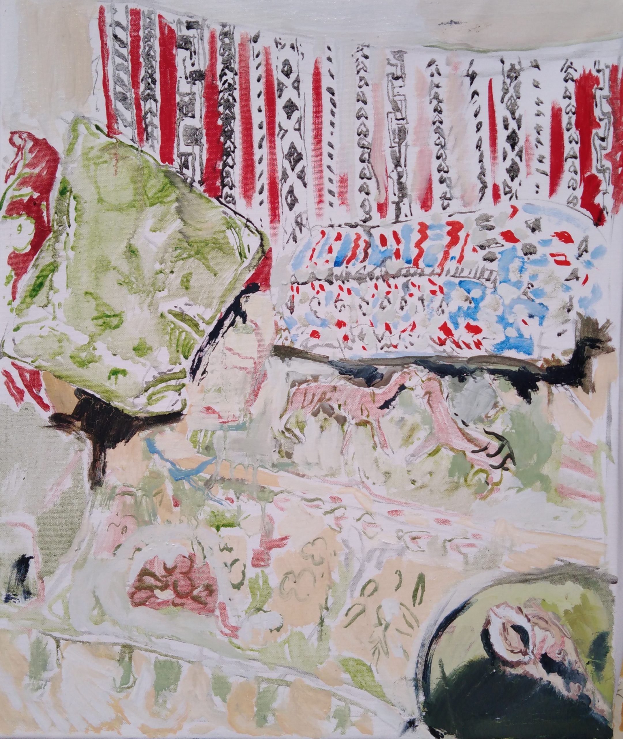 Giulio Catelli, Divanetto 2020, olio su tela 60x50 cm