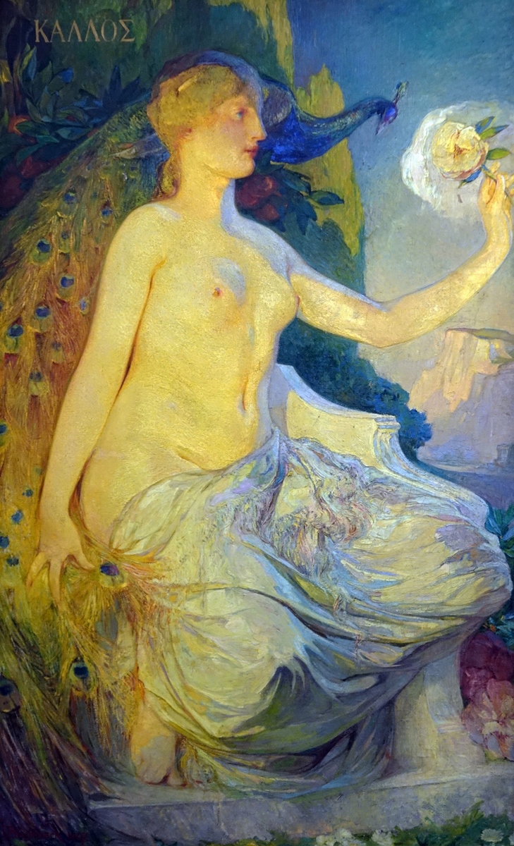 Jules Pierre Van Biesbroeck, La Bellezza, 1907, olio su tela, 162×101 cm (Copia)