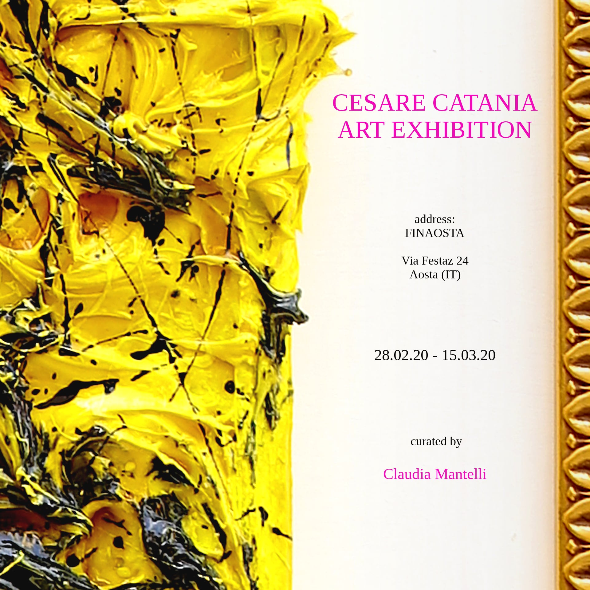 Locandina - Cesare Catania ART - Finaosta - Feb 2020-min