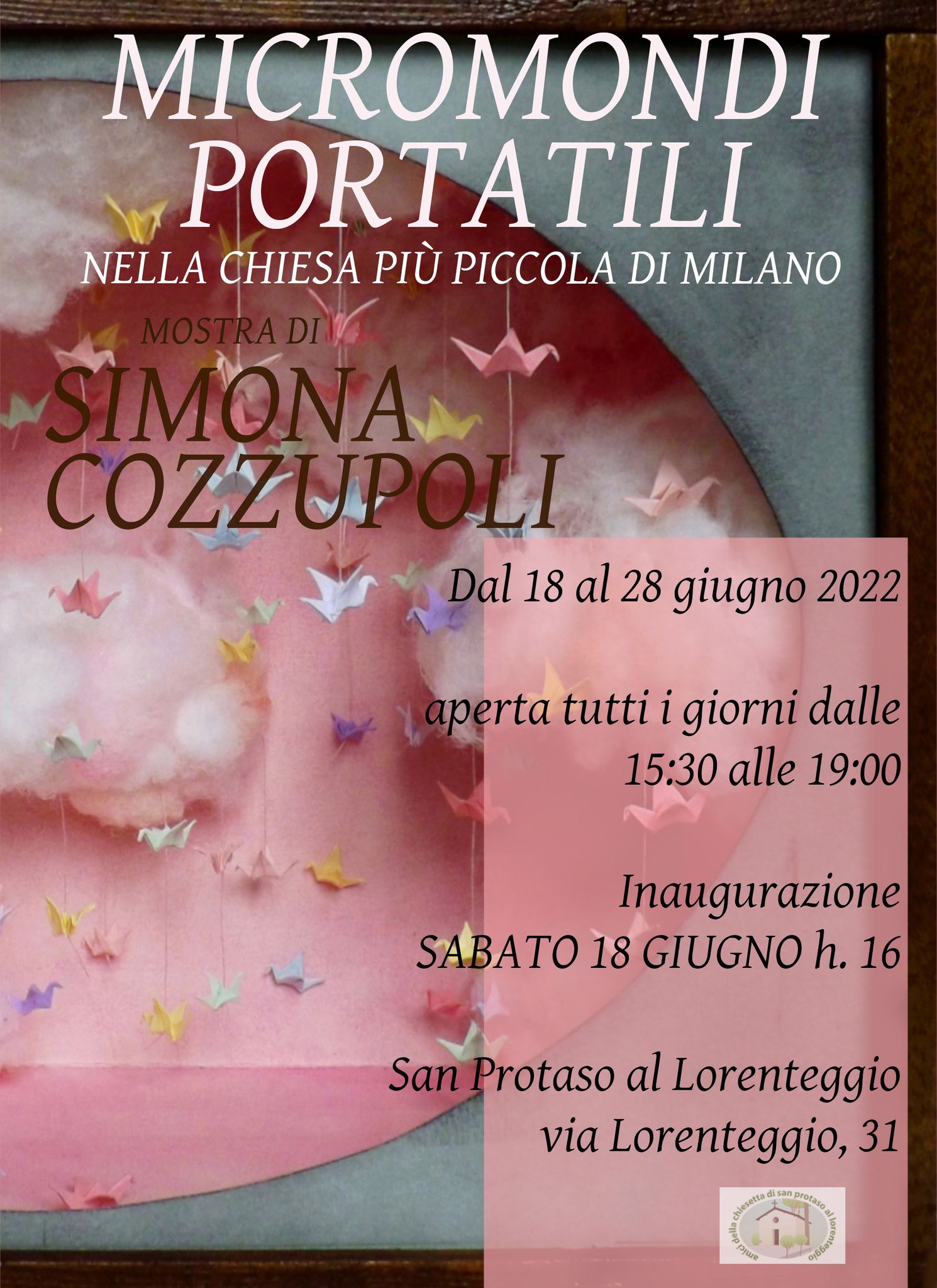 Locandina mostra Micromondi portatili di Simona Cozzupoli