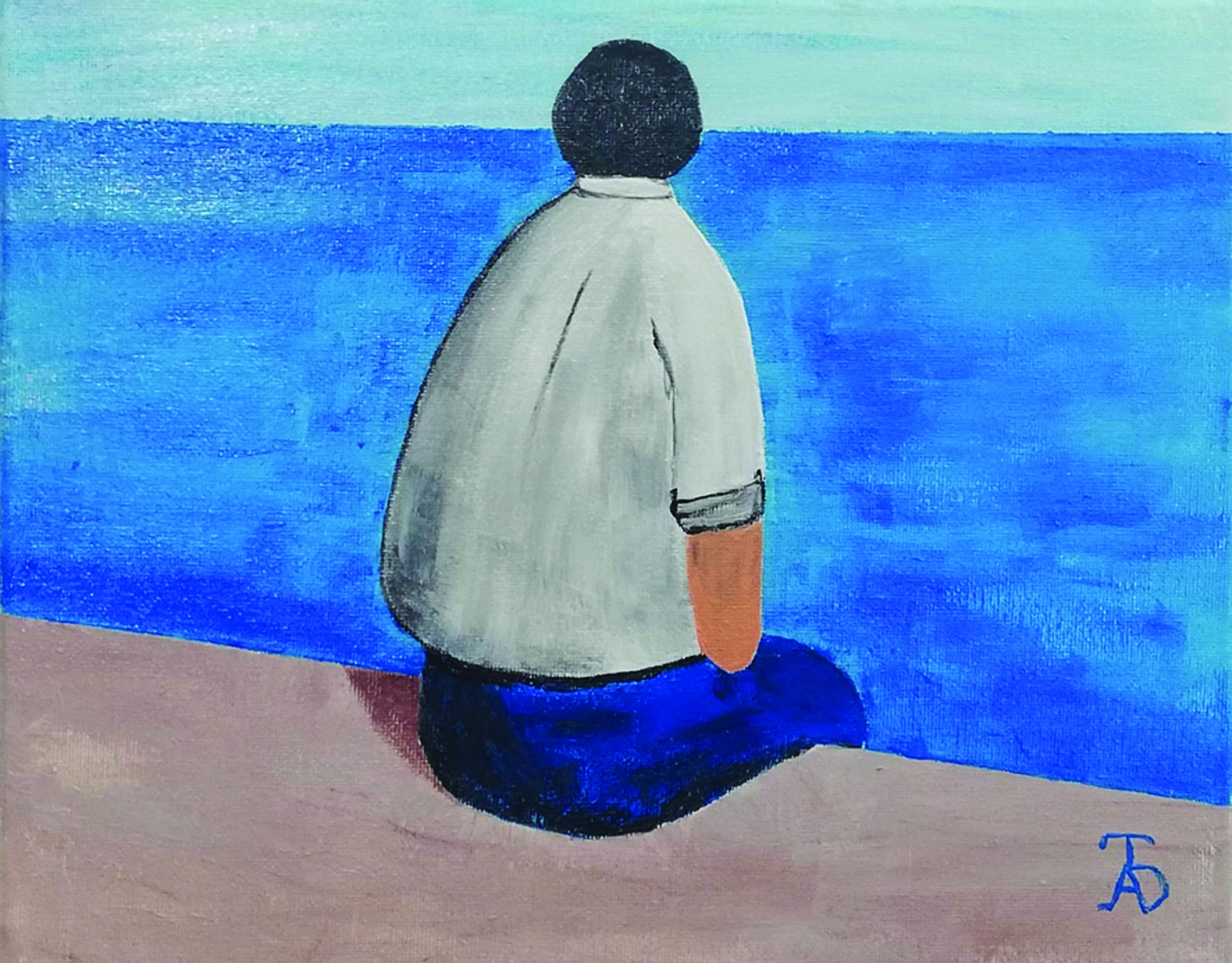 L'uomo seduto davanti