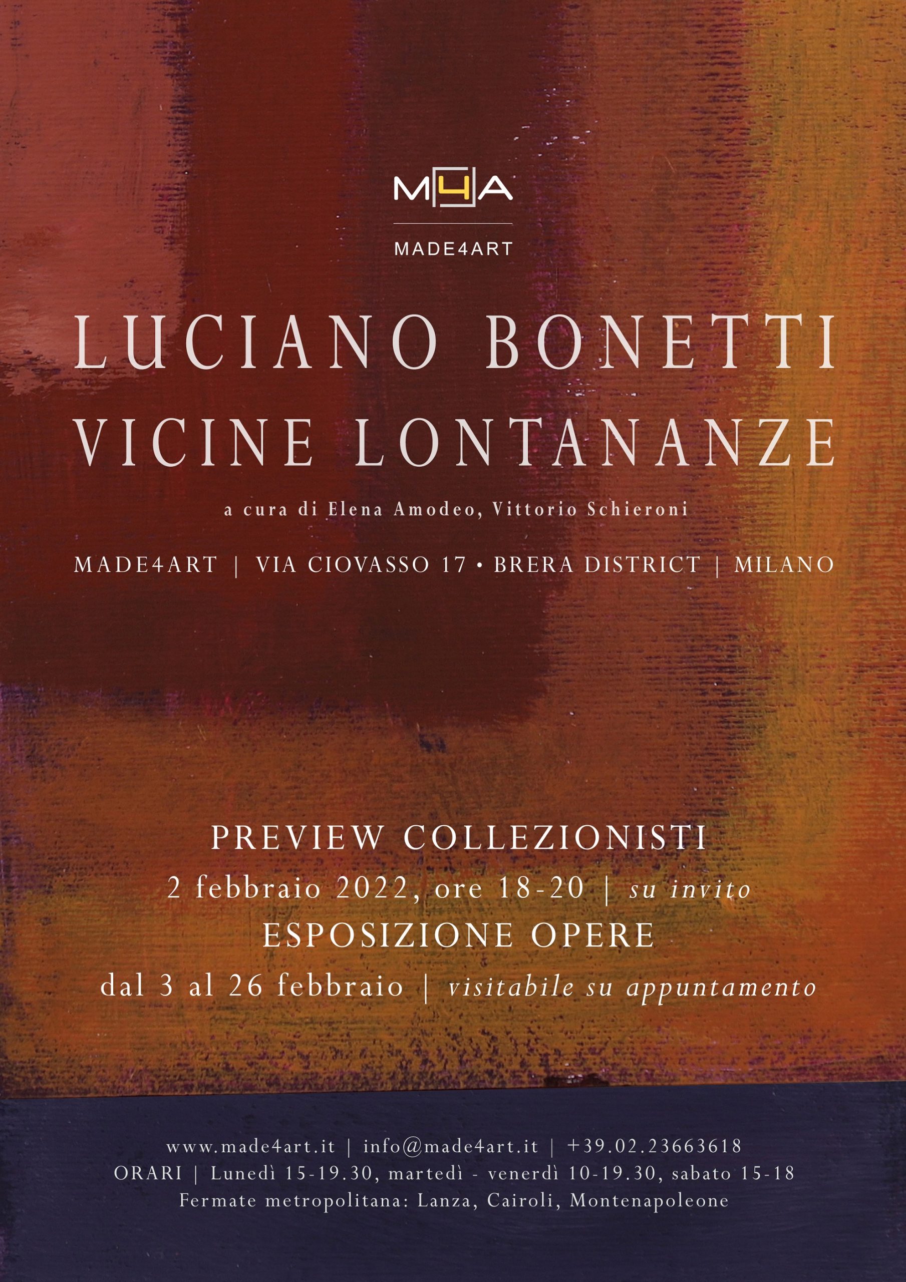 MADE4ART - Invito Luciano Bonetti. Vicine lontananze