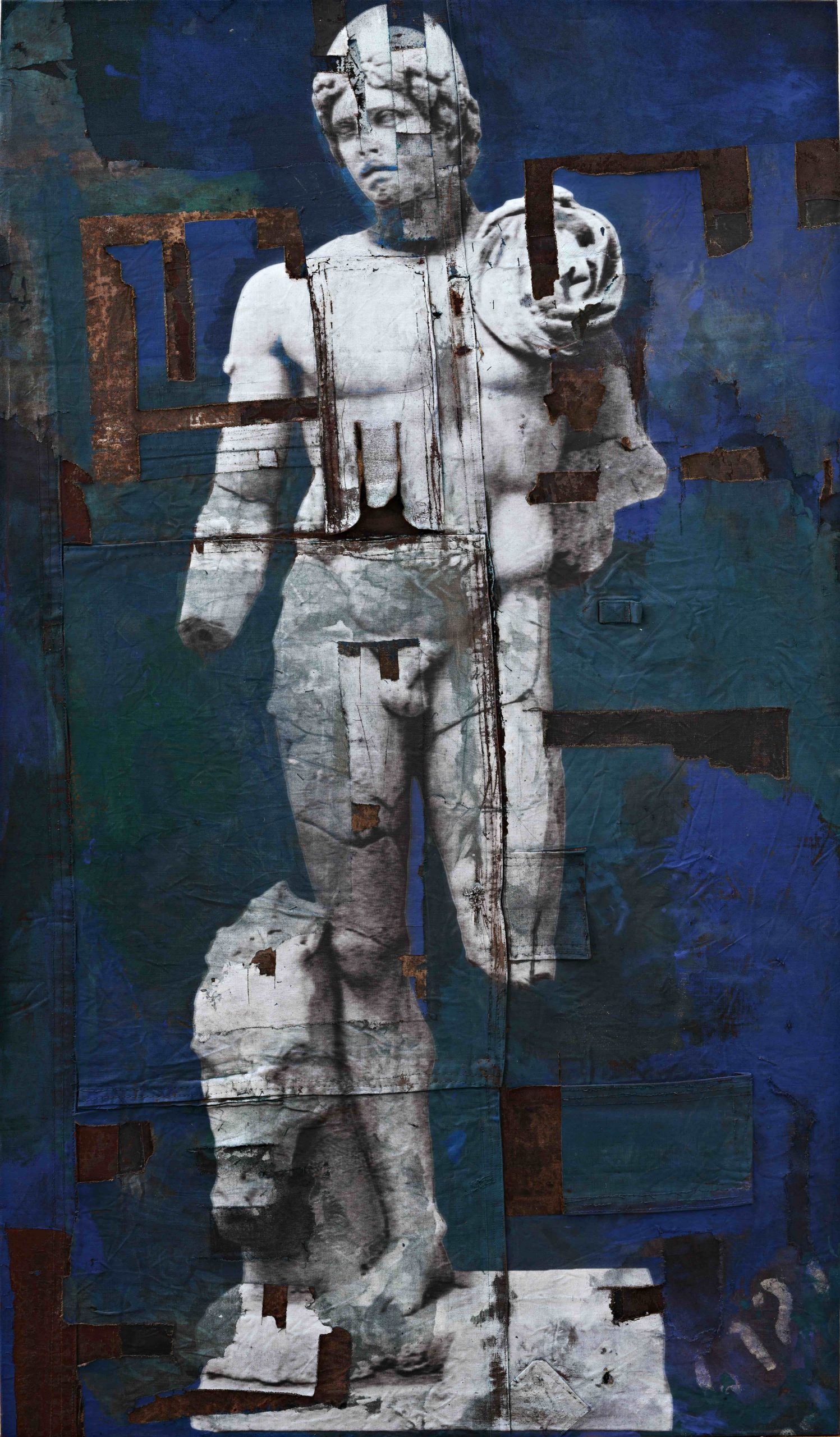 PIGNATELLI_Dioscuro, tecnica mista su canapa, 227x130 cm, 2020