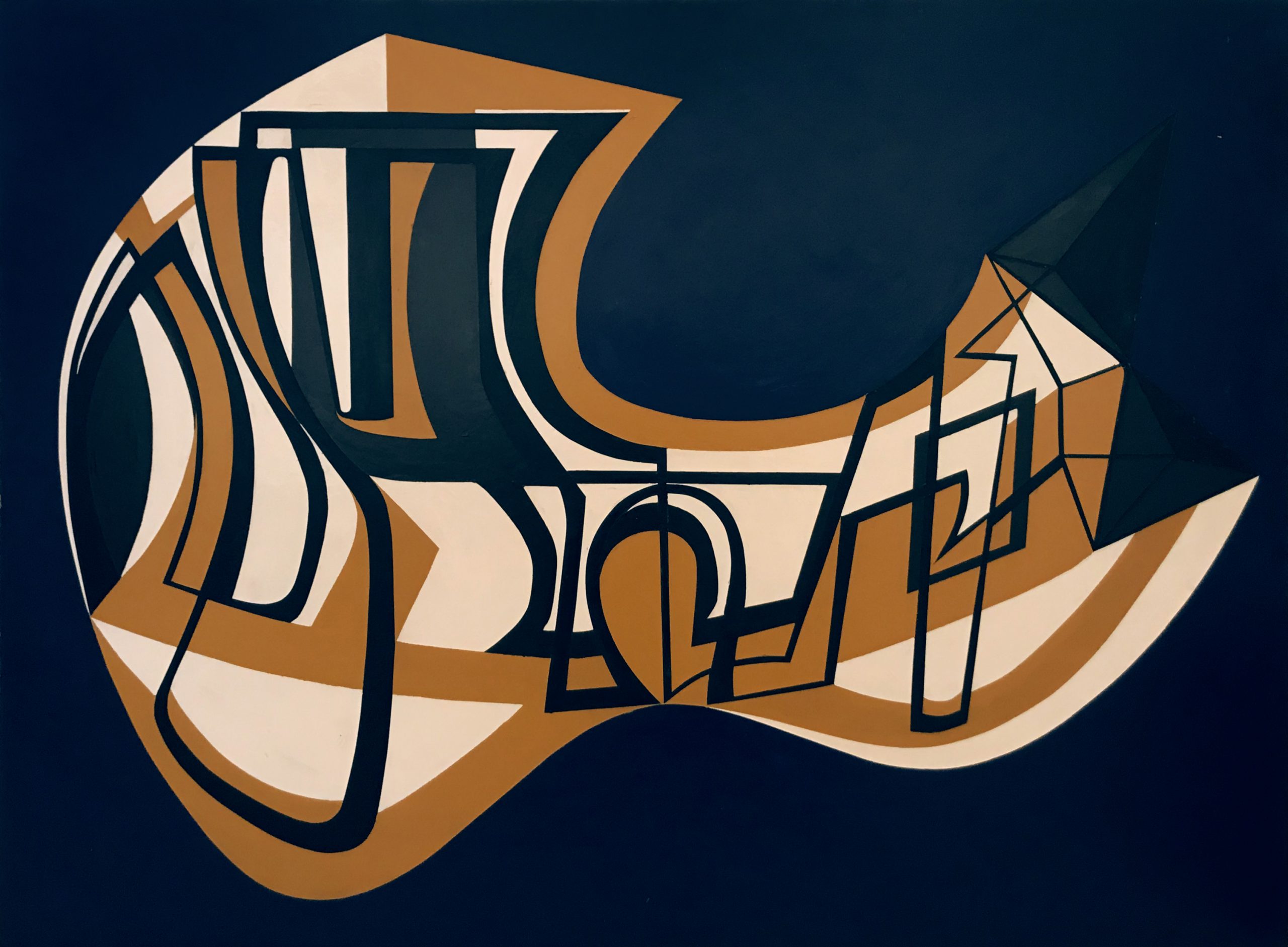 Piqueras Jorge, Objecto encontrado in el desierto, 1955-56, smalto su masonite, cm. 97x130