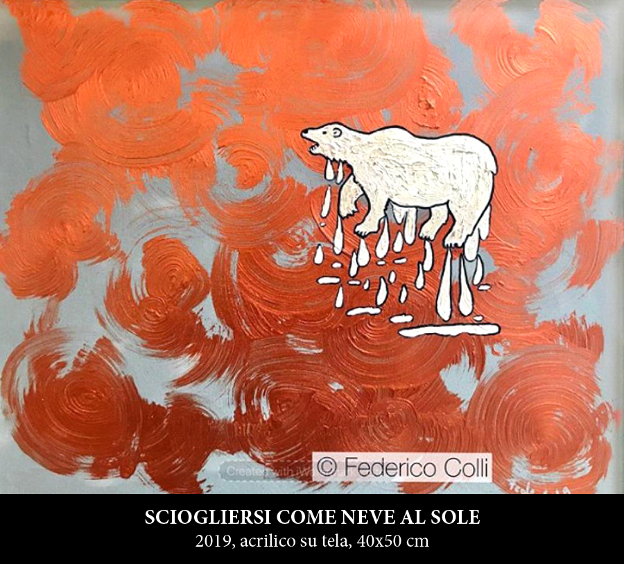 SCIOGLIERSI COME NEVE AL SOLE - 2019 acrilico su tela