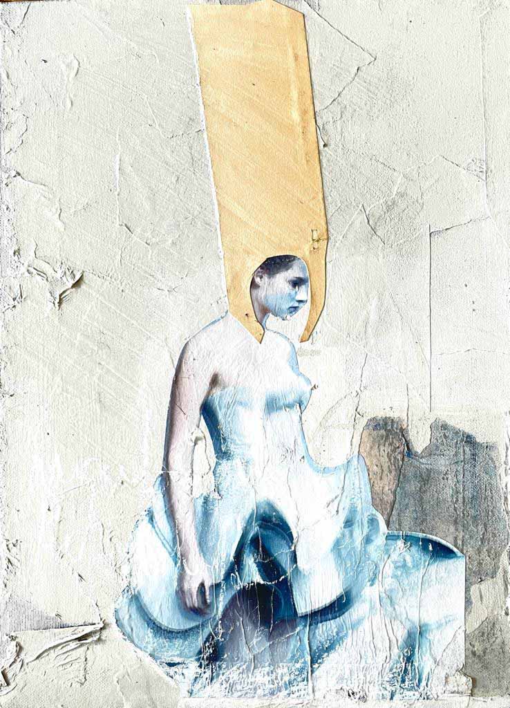 Stanze,n 4 collage mix media su tela 30x40 2021 LD