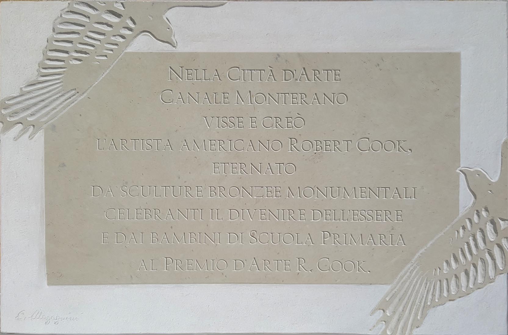 Stele memoriale dedicata a Robert Cook