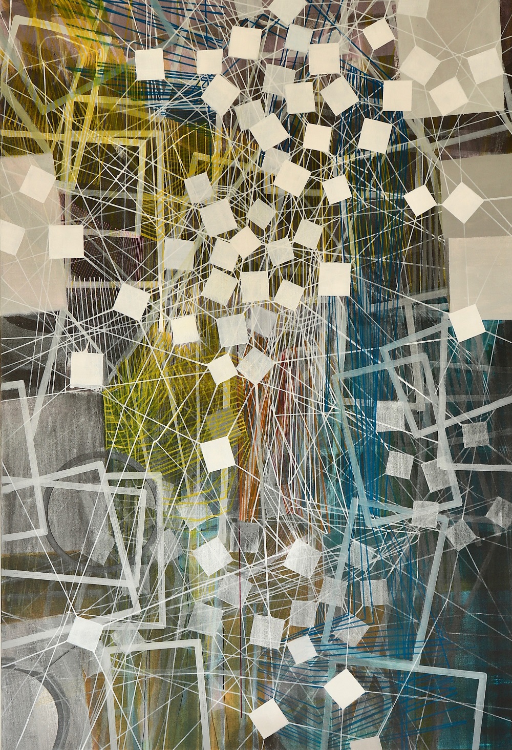 Trudi van der Elsen Poppling Motion, 2019, acrylic on canvas,cm 160x110