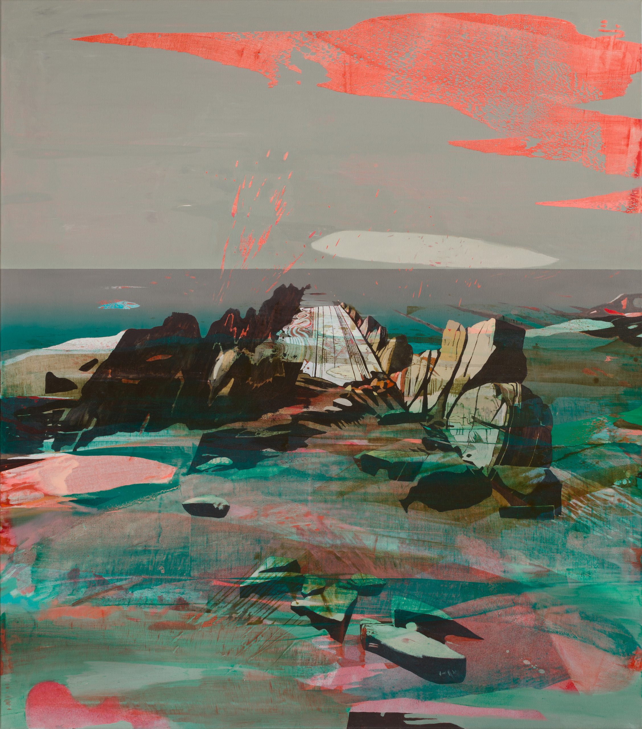 Veronica de Giovanelli, On the shore, 2021, oil and acrylic on canvas, 170 x 150 cm