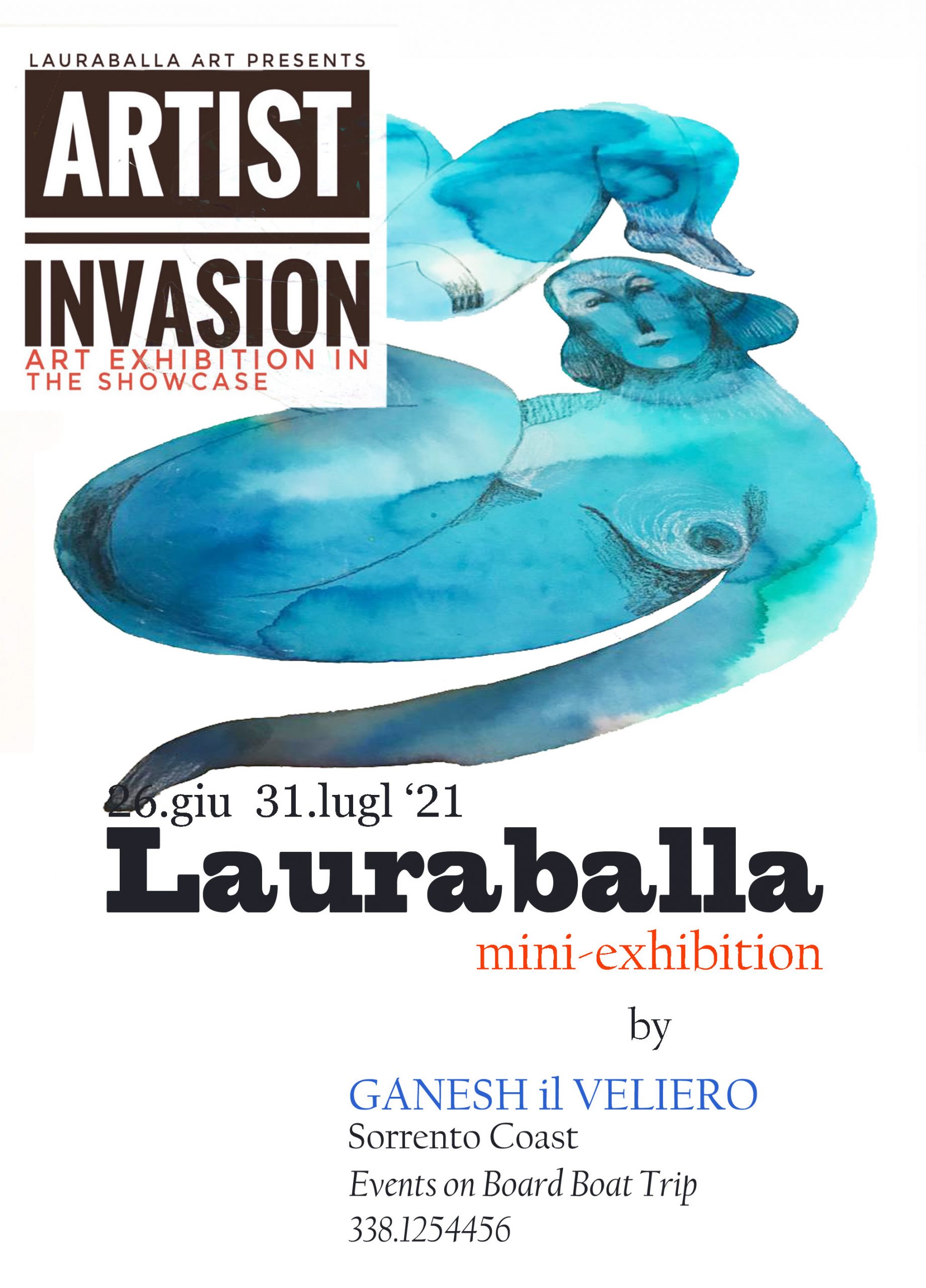 locandina artist invasion spazi liquidi di lauraballa